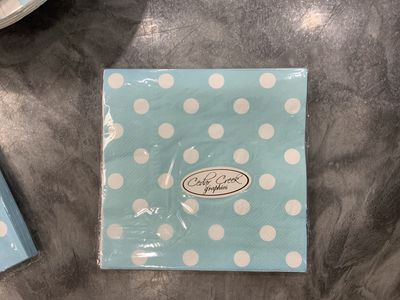 BABY BLUE STRIPES/POLKA DOTS  PAPERGOODS