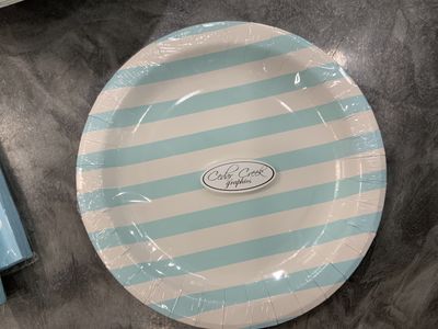 BABY BLUE STRIPES/POLKA DOTS  PAPERGOODS