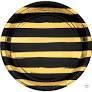BLACK/GOLD/STRIPED/POLKA DOT PARTY, DESIGN: STRIPED DINNER PLATES