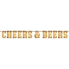 CHEERS AND BEERS LETTER BANNER