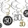 50TH BIRTHDAY PARTY, DESIGN: 50TH SWIRL DECORATIONS