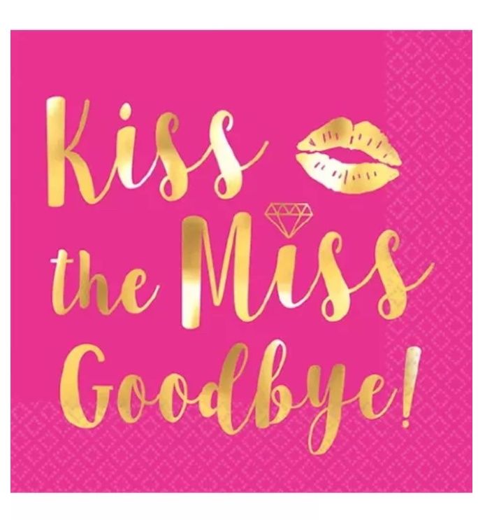BRIDE TO BE/BACHELORETTE PARTY, DESIGN: KISS THE MISS NAPKINS