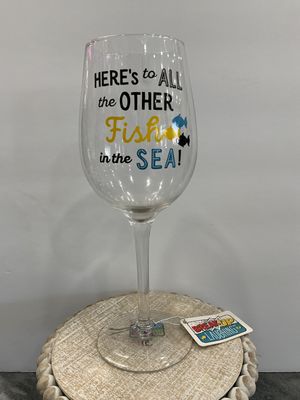 BREAK UP LAUGHING WINE GLASS