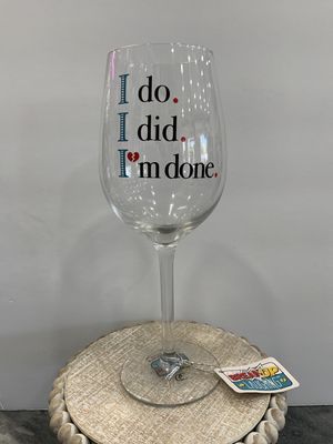 BREAK UP LAUGHING WINE GLASS