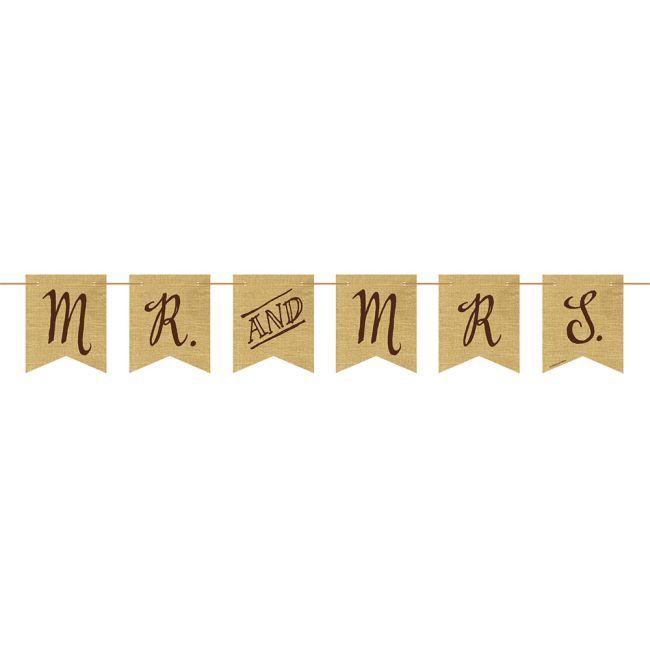 BURLAP MR AND MRS BANNER