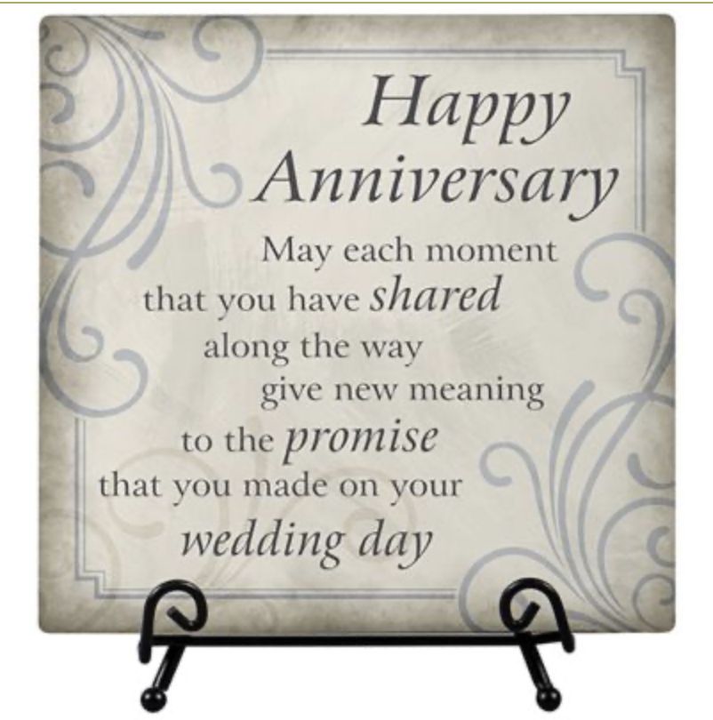 EASEL PLAQUE WITH STAND- ANNIVERSARY