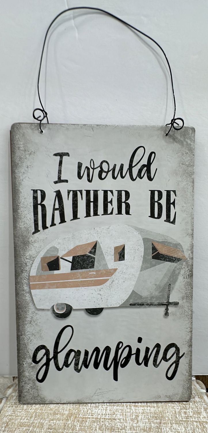TIN GLAMPING SIGN