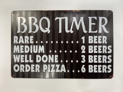 BBQ TIMER&quot; VINTAGE TIN SIGN