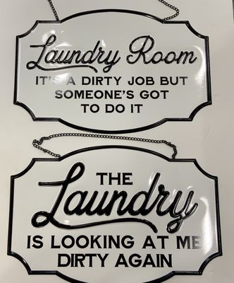 LAUNDRY ROOM METAL SIGN
