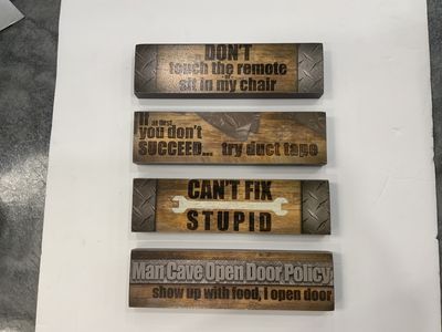 MAN CAVE WOOD BLOCKS
