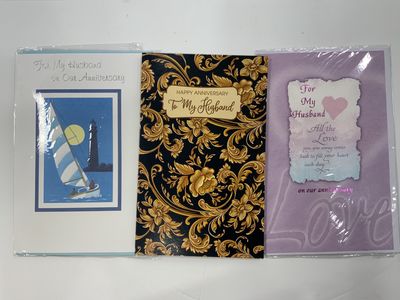 GREETING CARDS- HUSBAND ANNIVERSARY