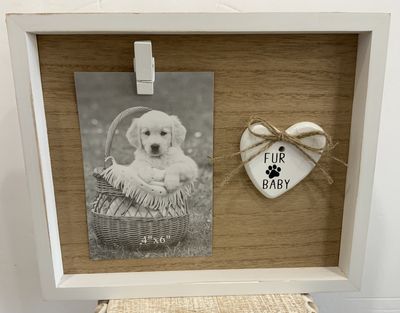 WHITE FRAMED  PET CLIP FRAME
