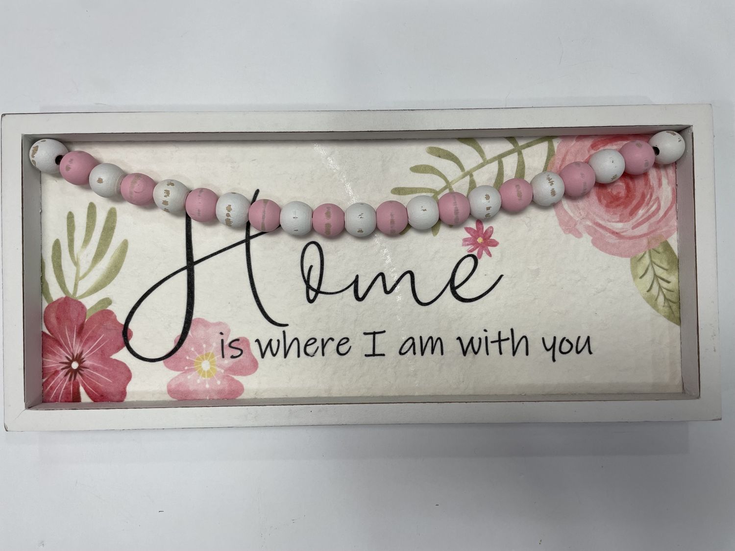 HOME SIGN W/ BEADS, DESIGN: HOME