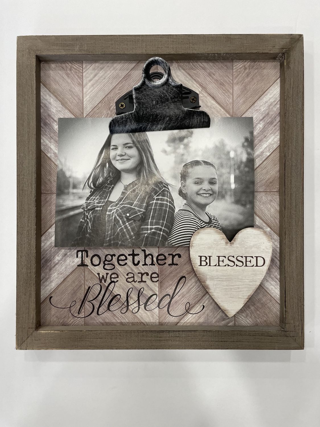WOOD 4X6 PHOTO CLIP, DESIGN: TOGETHER WE ARE BLESSED