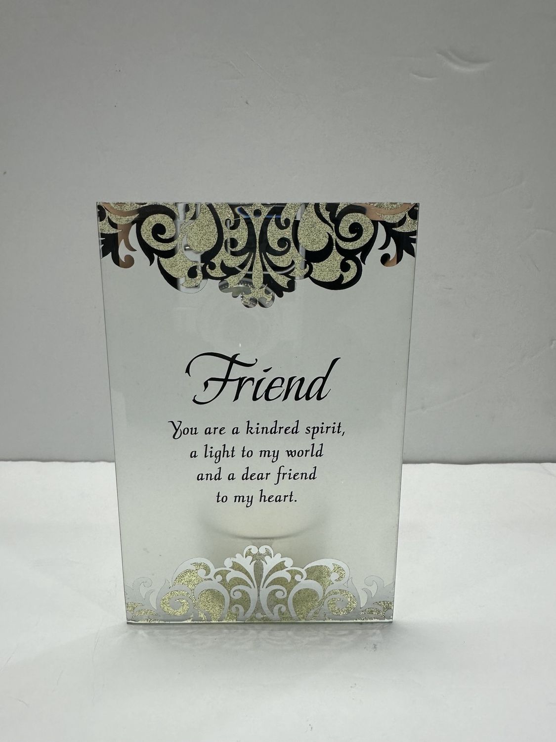 GLASS TEA LIGHT- FRIEND