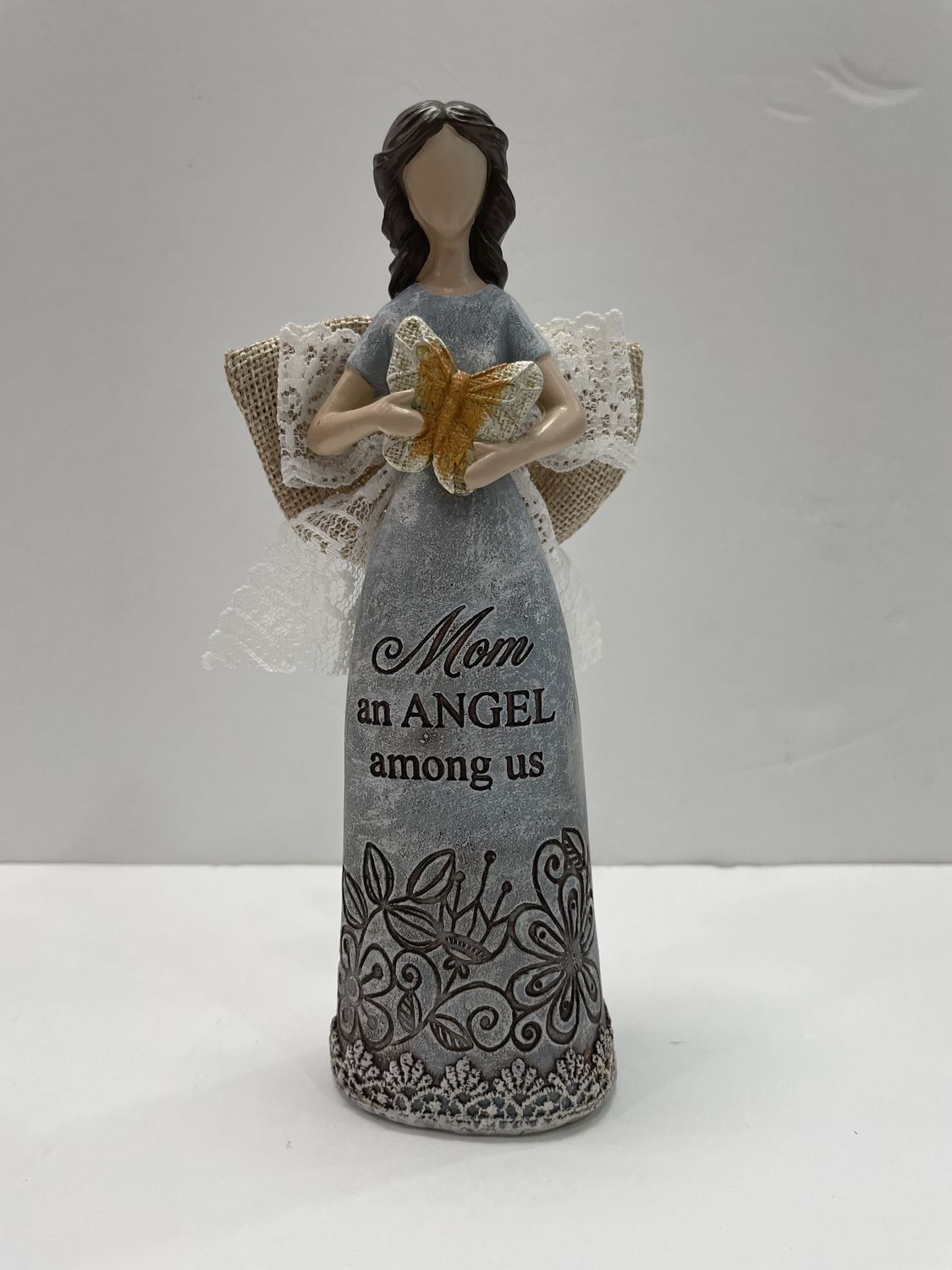 MOM ANGEL-BURLAP WINGS