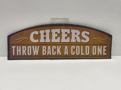 CHEERS THROWBACK SIGN