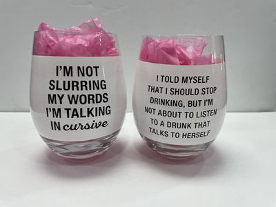 FUNNY STEMLESS WINEGLASS