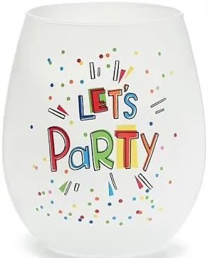 LETS PARTY STEMLESS WINE GLASS