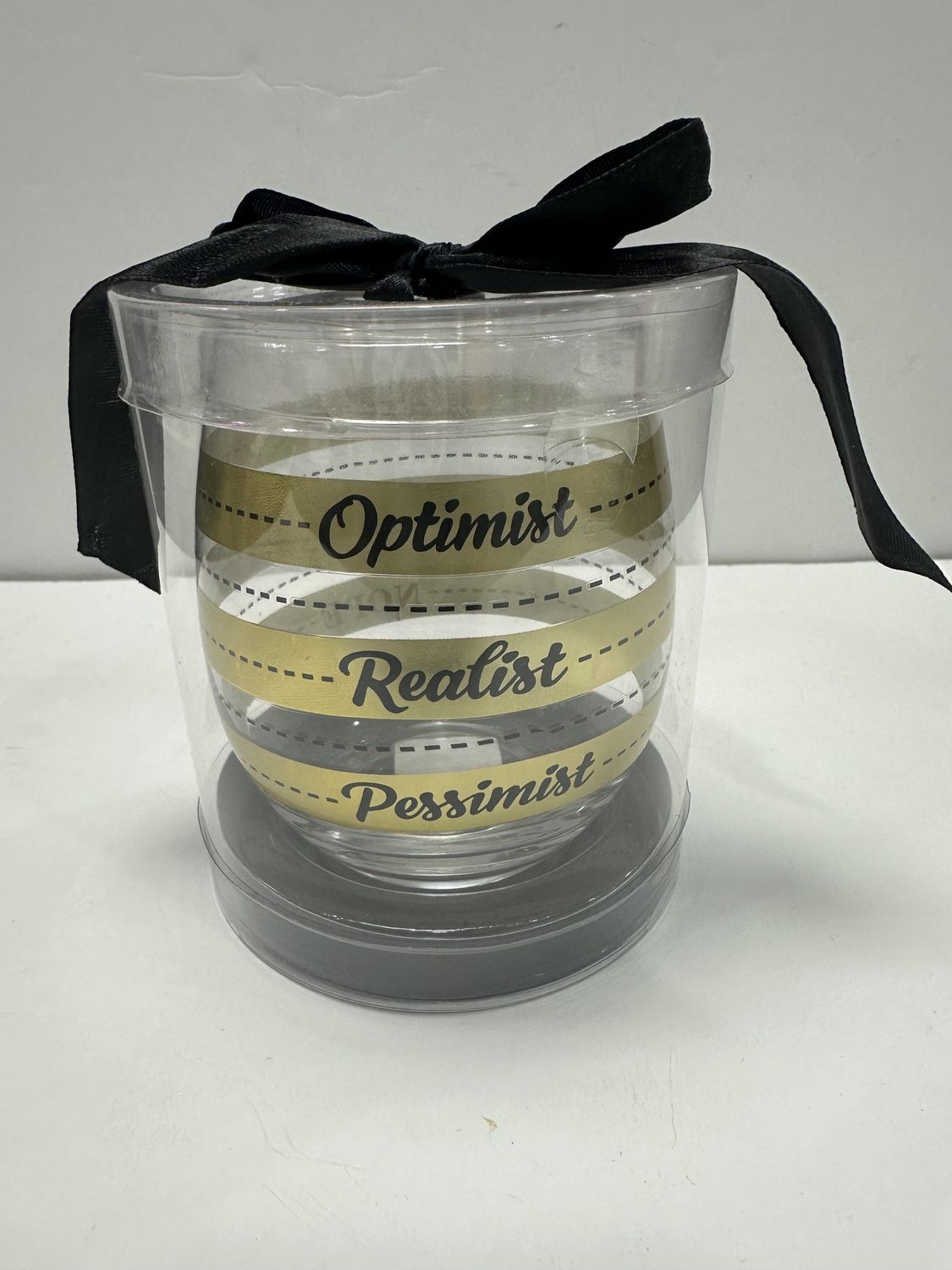 OPTIMIST STEMLESS WINE GLASS, COLOR: GOLD