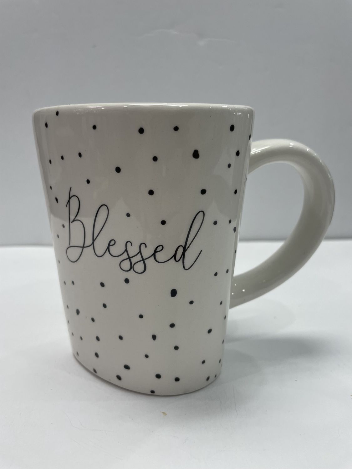 HEART SHAPED MUG, DESIGN: BLESSED
