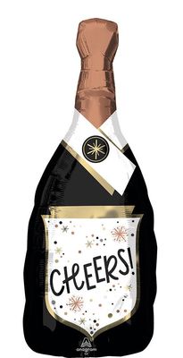 BLACK CHEERS CHAMPAGNE BOTTLE