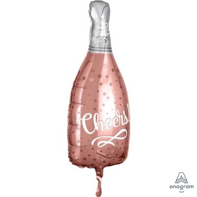 26” ROSE GOLD CHEERS BOTTLE