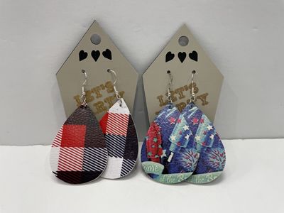 PATRIOTIC HOOK EARRINGS