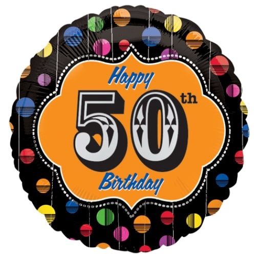18” 50TH HBD BRIGHT DOT