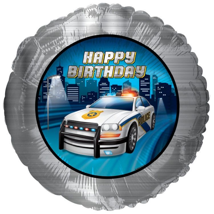 18” HAPPY BIRTHDAY POLICE CAR