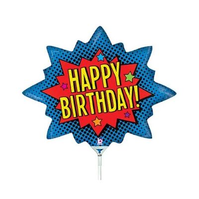 9” HAPPY BIRTHDAY EXPLOSION MYLAR