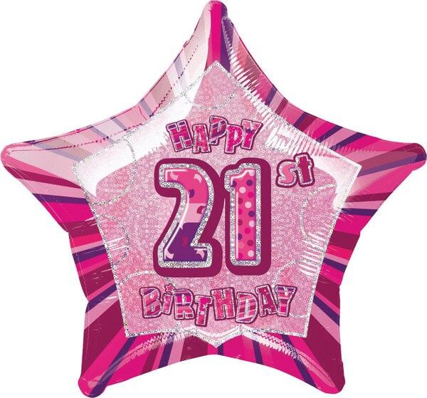 20” HAPPY 21ST BIRTHDAY