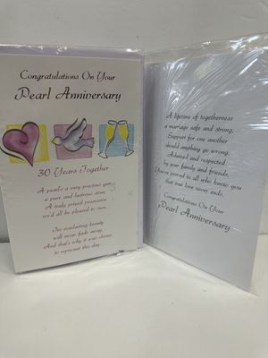 GREETING CARDS- PEARL ANNIVERSARY