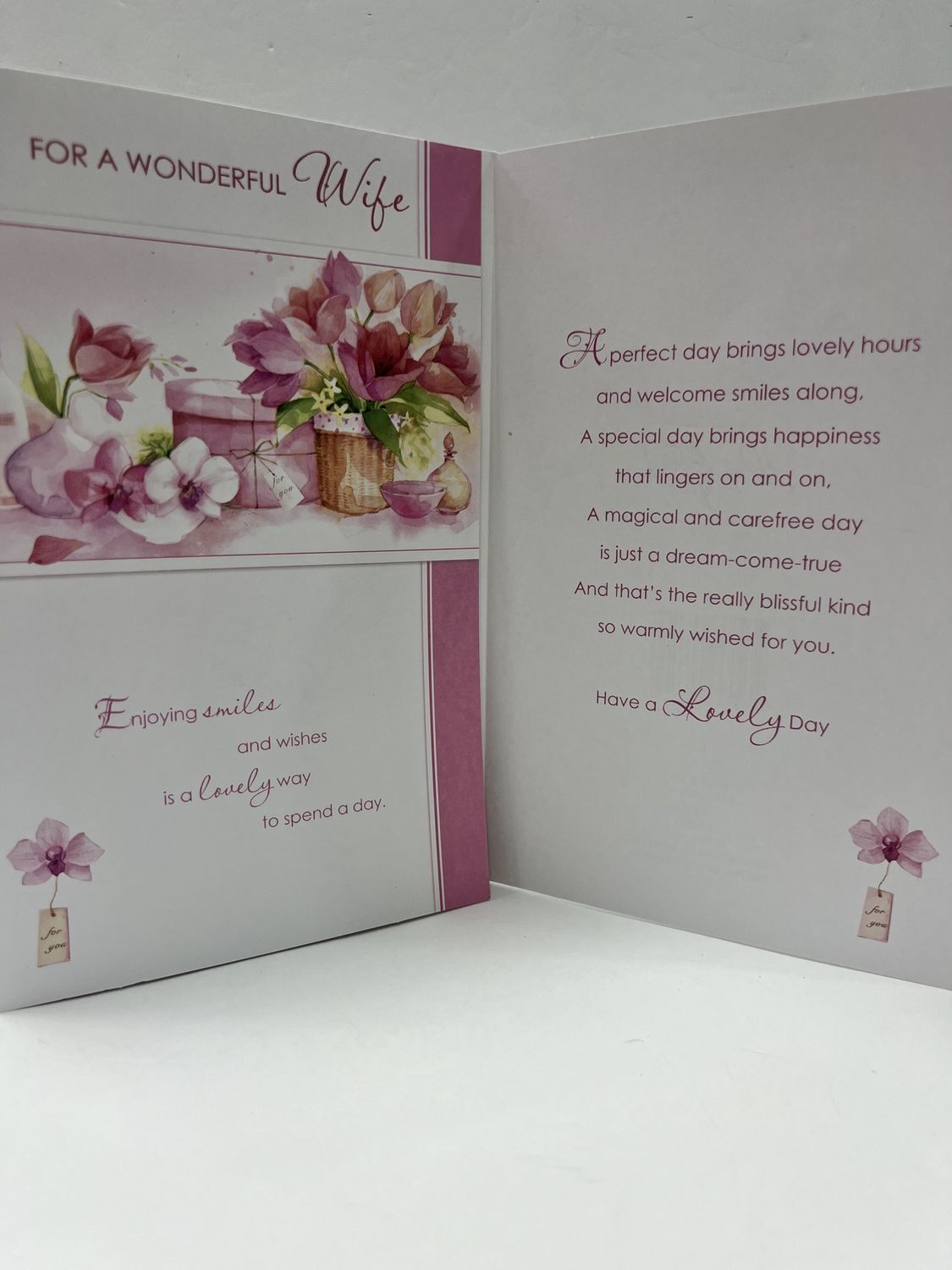 GREETING CARDS - WIFE HAPPY BIRTHDAY, DESIGN: FOR A WONDERFUL WIFE