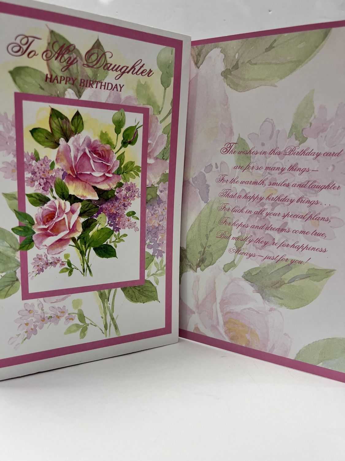 GREETING CARDS- DAUGHTER BIRTHDAY, DESIGN: TO MY DAUGHTER ROSE