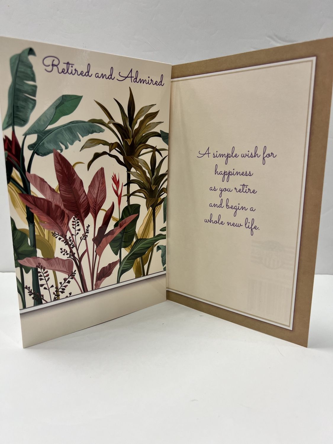 GREETING CARDS- RETIREMENT, DESIGN: RETIRED AND ADMIRED PLANTS