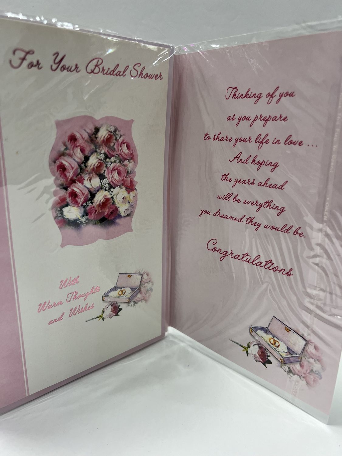 GREETING CARDS-BRIDAL SHOWER, DESIGN: WITH WARM THOUGHTS