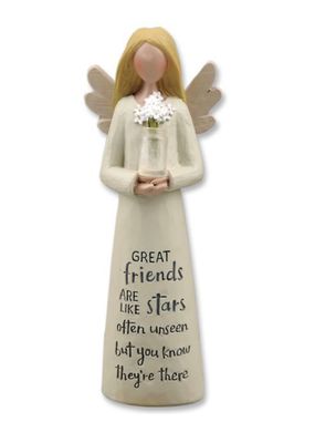 FRIENDS ANGEL W/ FLOWER VASE