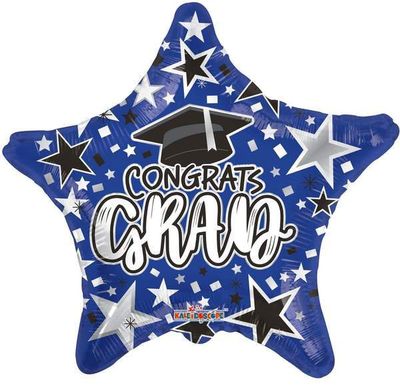 18” CONGRATS GRAD BLUE STAR