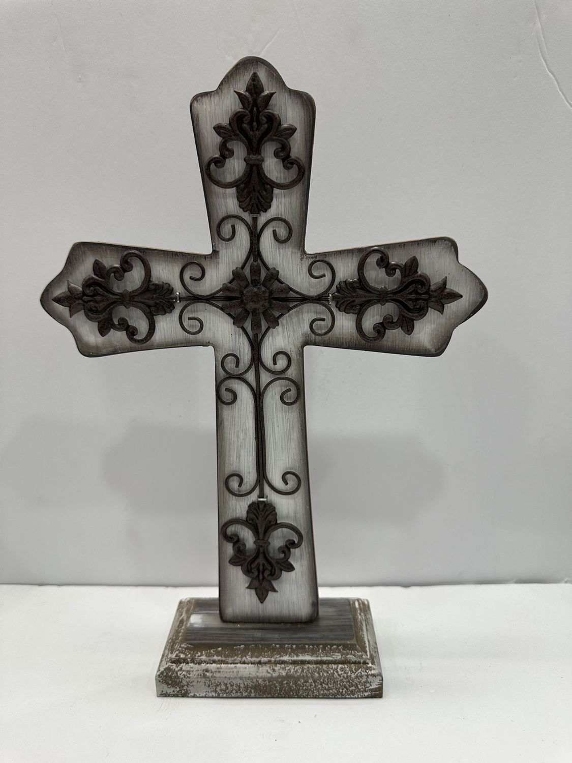 WOOD CROSS W/ IRON