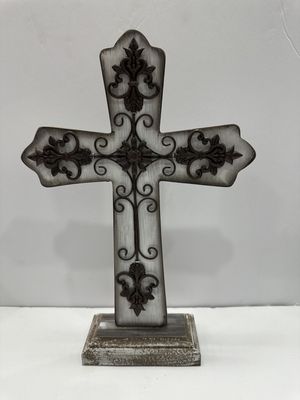 WOOD CROSS W/ IRON