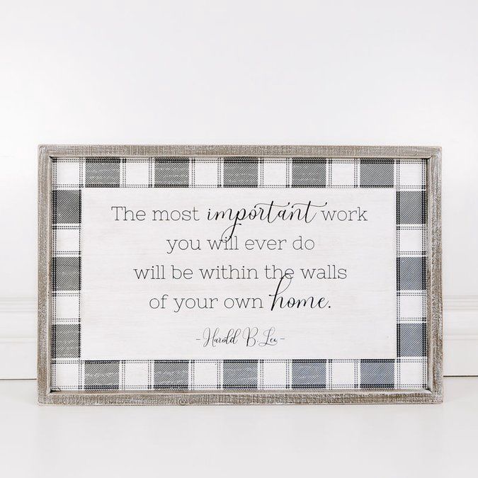 &quot;IMPORTANT WORK...HOME&quot; FRAME