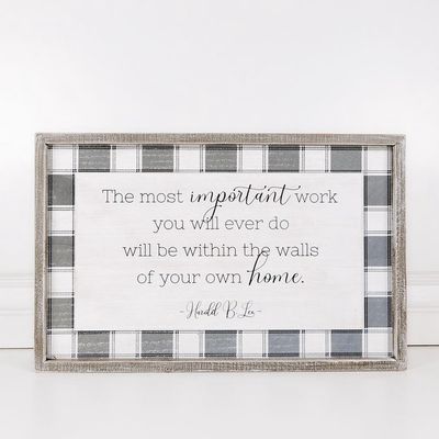 &quot;IMPORTANT WORK...HOME&quot; FRAME