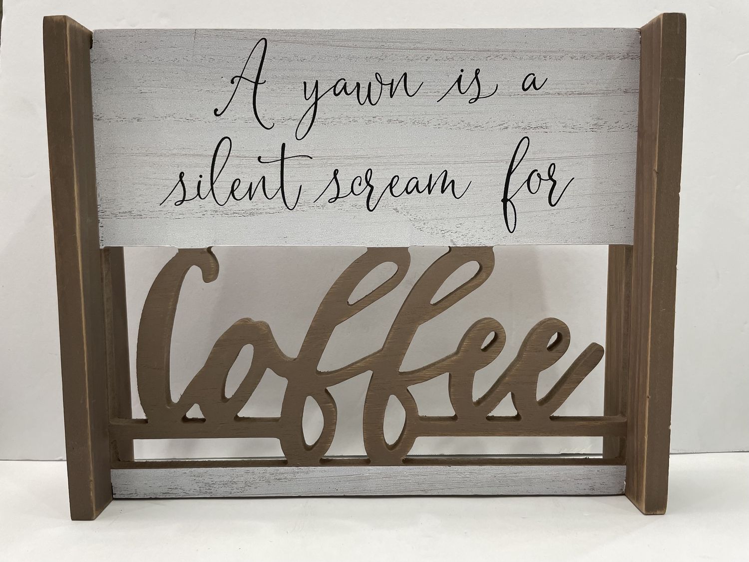 TABLETOP COFFEE SIGNS, DESIGN: A YAWN