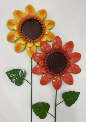 METAL  SUNFLOWER YARD STAKES