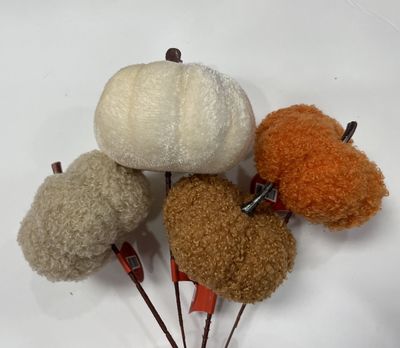 PUMPKIN FLORAL PICK