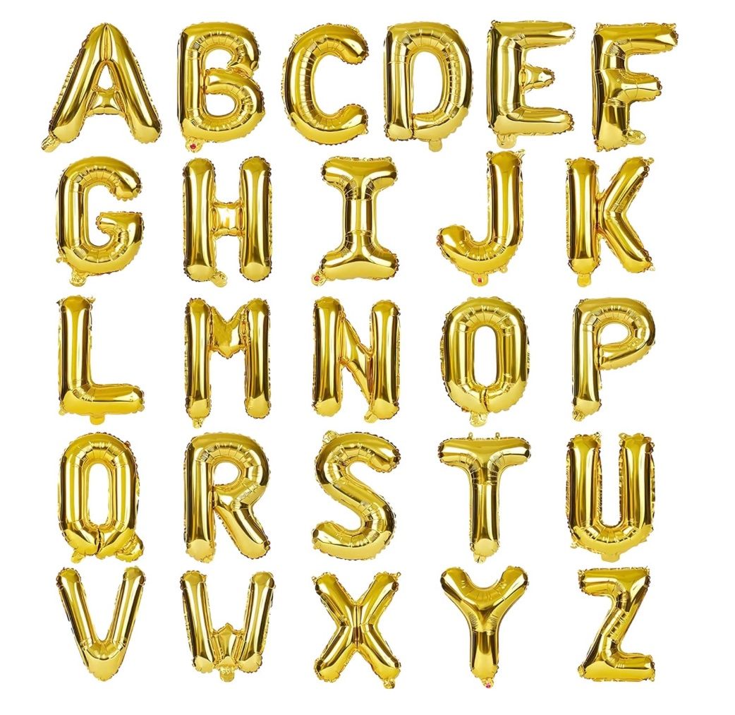 16&quot; MYLAR LETTERS- GOLD