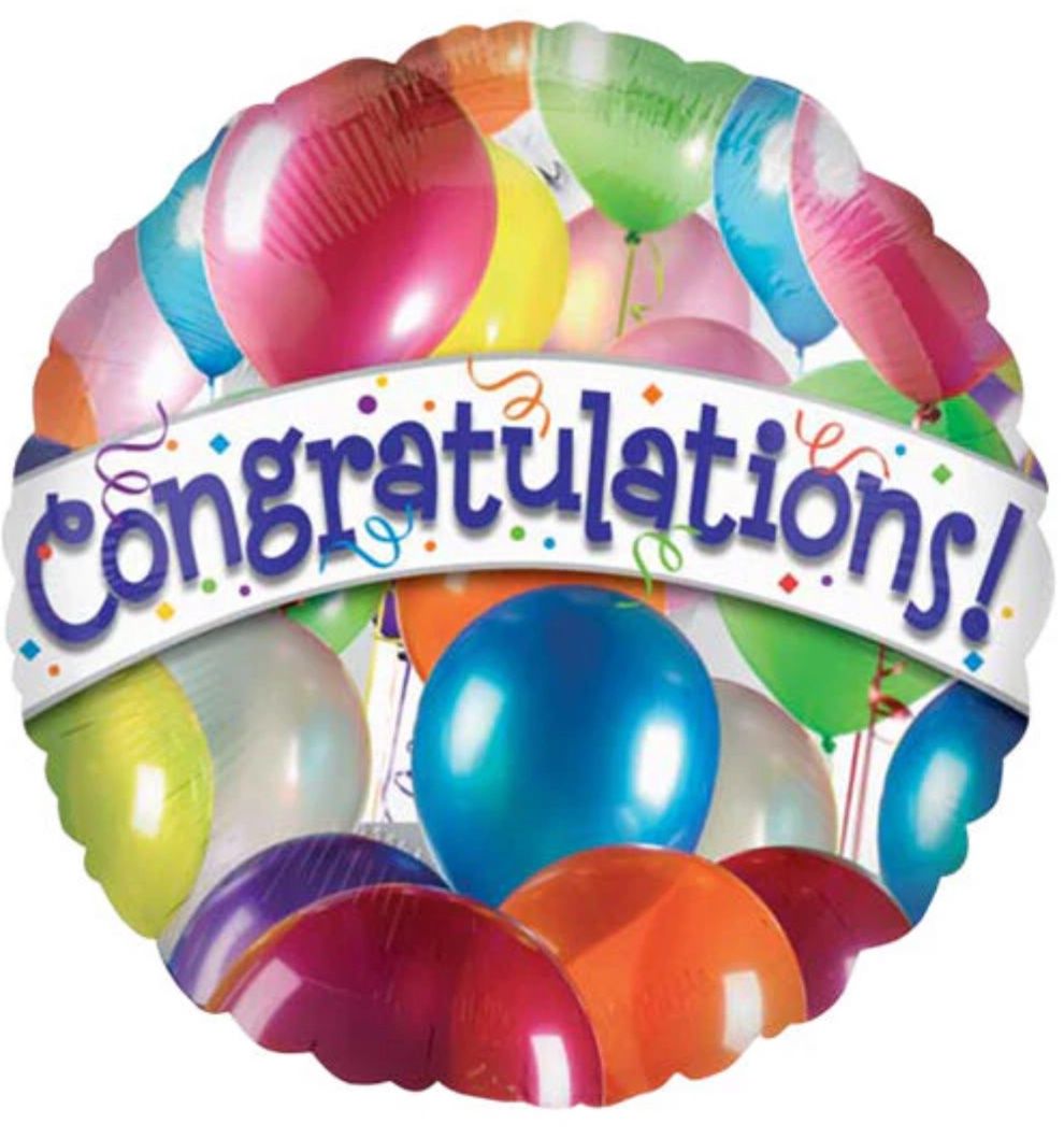 18” CONGRATULATIONS MYLAR