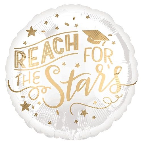 18” REACH FOR THE STARS WHITE/GOLD