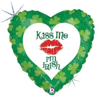 18” KISS ME I’M IRISH HEART